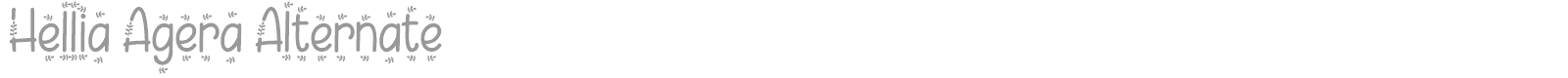 Hellia Agera Alternate font preview
